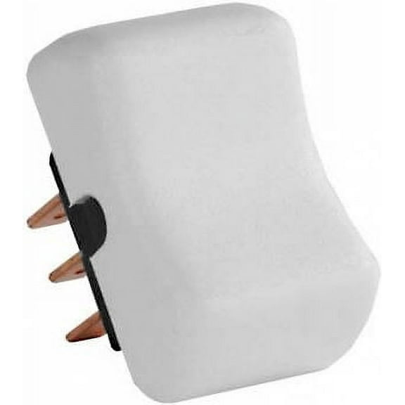 JR Products 13005 Multi-Purpose Single Rocker Mom-On/Off/Mom-On Switch Without Bezel - White