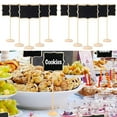 10Pcs Wood Chalkboard Sign and Replacement Stickers, Food Labels for
