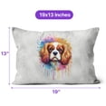 thumbnail image 4 of Watercolor Drip Cavalier King Charles Spaniel Pop Art Colorful Portrait Artwork Pillow Cushion Double Sided Dog Lover Gifts Throw Pillow - 01009, 4 of 4