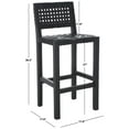 thumbnail image 3 of SAFAVIEH Sorrento Square Mid Back Counter Stool, Black, 3 of 13