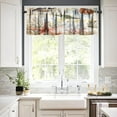 thumbnail image 2 of Starfish Kitchen Curatain Valances, Tier Curtains for Kitchen Windows Starfish café Curtains,Seashell Conch Printed Watercolor Small Curtains for Bathroom Kitchen, 54x18 Inch, 1 Panel, 2 of 5