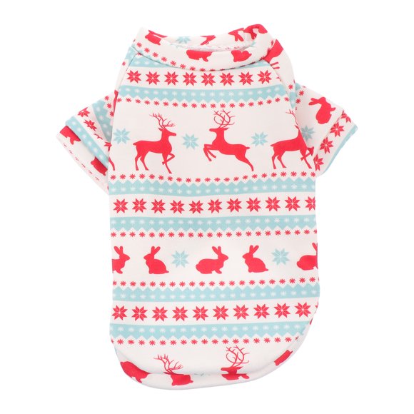 CIMAXIC christmas 1pc Christmas Pet Costume Lovely Elk Pattern Dog Puppy Clothes Apparel,11.81"X7.87"X0.59"