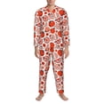 thumbnail image 3 of Honeii Hand Drawn Tomatoes Pattern Mens Pajamas Set,2pcs Men's Lounge Long Sleeve Sleep Shirt and Pajama Bottoms Sleepwear Set,Mens Pjs Sets-Large, 3 of 7