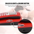 thumbnail image 3 of Landline Telephone, Crystal Button Corded Phone with FSK/DTMF Caller ID Wall Mount Function for Home, 3 of 5