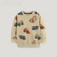 thumbnail image 2 of Ruyang Toddler Boys 𝐂artoon Excavator Graphic Sweatshirts Baby Cute Pullover Sweatshirt Long Sleeve Crewneck Cotton Tops, 2 of 9