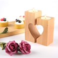 thumbnail image 1 of Juego de 2 pedestales de corazón de unidad para decoración del hogar, candelabros de vela de té románticos decorativos, portavelas de vela de té de madera WD.WDQZL Hogar, 1 of 1