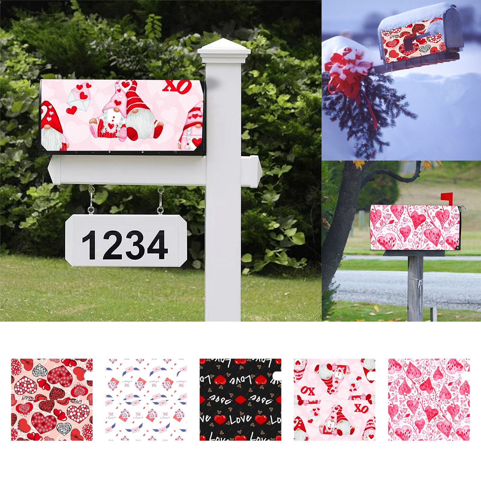 Valentine's Day Love Mailbox Cover Valentine's Day Holiday Letter ...