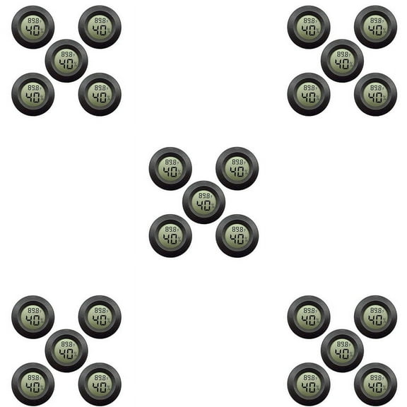 25-Pack Hygrometer Thermometer Digital LCD Monitor Humidity Meter Gauge for Humidifiers Dehumidifiers