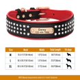 thumbnail image 1 of Personalized Dog Collar Bling Rhinestone Leather Pet Collars For Small Medium Large Dogs Engraved Pet ID Nameplate Necklace ShopWise Round, 1 of 20