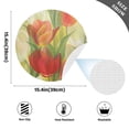 thumbnail image 2 of Ryvnso Tulip Floral Round Plate Mats Dining Table Placemat Set of 4 for Holiday Decoration, 2 of 7