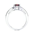 thumbnail image 3 of SuperJeweler 1ct Oval Shape Mystic Topaz and Diamond Ring in Sterling Silver For Women, 3 of 6