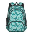 thumbnail image 2 of Paisley and Damask Green Pattern Cute School Backpack Bag with Padded Back and Adjustable Shoulder Straps 16.9 X 12.6 X 5.9 Inches, 2 of 5