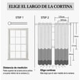 thumbnail image 4 of Cortinas Blackout Para Recamara Sala Elegantes 270X215Cm 2 Paneles Aislamiento Térmico y Reducción De Ruido Tela Impermeable Modelo Azul Oscuro, 4 of 4