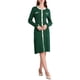 thumbnail image 1 of INSPIRAR Vestidos de Suéter de Color Contrastante para Mujeres, de Manga Larga, Vestido Midi de Punto en Corte A, L Verde, 1 of 5