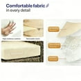 thumbnail image 3 of Krikacy Outdoor Wicker Armless Sofa Chair, All-Weather HDPE Wide-Seated w/Thick Cushions, Beige, 3 of 7