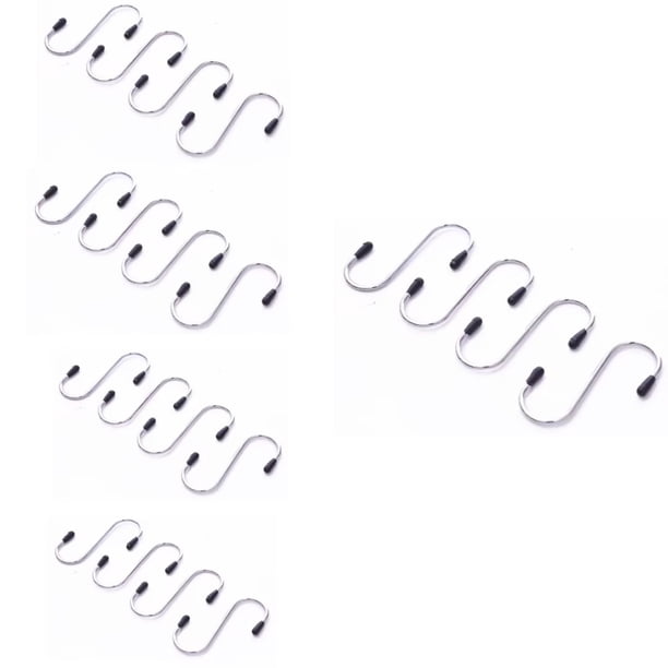 Paquete de 20 ganchos en forma de S de acero inoxidable para colgar, ganchos resistentes en forma de S para colgar plantas, ganchos de metal para cocina, armario, taller, baño, jardín, oficina