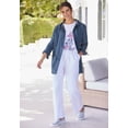 thumbnail image 5 of Woman Within Plus Size Wide-Leg Drawstring Denim Pants, 5 of 6