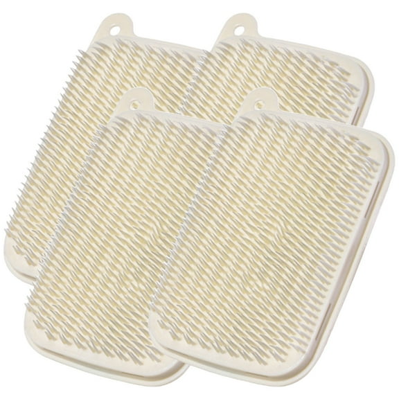 4 Pcs Fruit and Vegetable Brush Potato Cleaning Dishes Scrub White or Pe