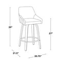 thumbnail image 3 of LumiSource Hannah 26" Fixed-Height Counter Stool - Set of  2, 3 of 11