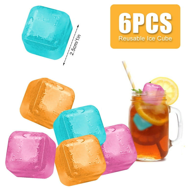 Reusable Ice Cube Plastic Ice Cubes Colorful Refreezable Ice Cubes