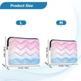 thumbnail image 4 of FORMRS 13"-13.3" Laptop Sleeve Protective Case Soft Carrying Quilted Computer Bag Cover, Light Pink Stripes, 4 of 7