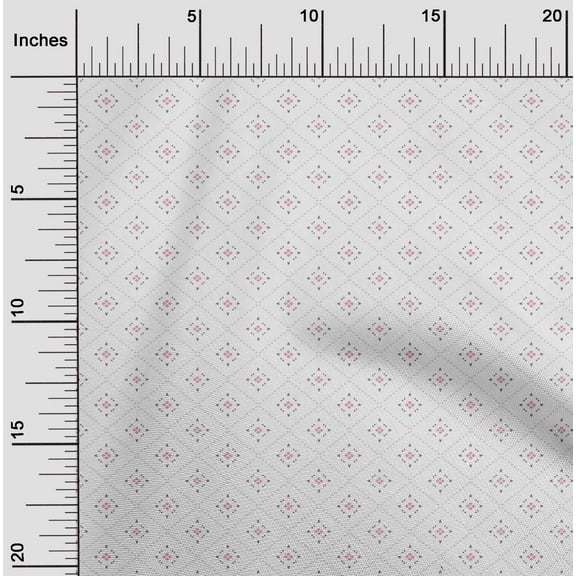 oneOone Cotton Jersey Pink Fabric Arrow & Diamond Shape Geometric Sewing Material Print Fabric by The Yard 58 Inch Wide