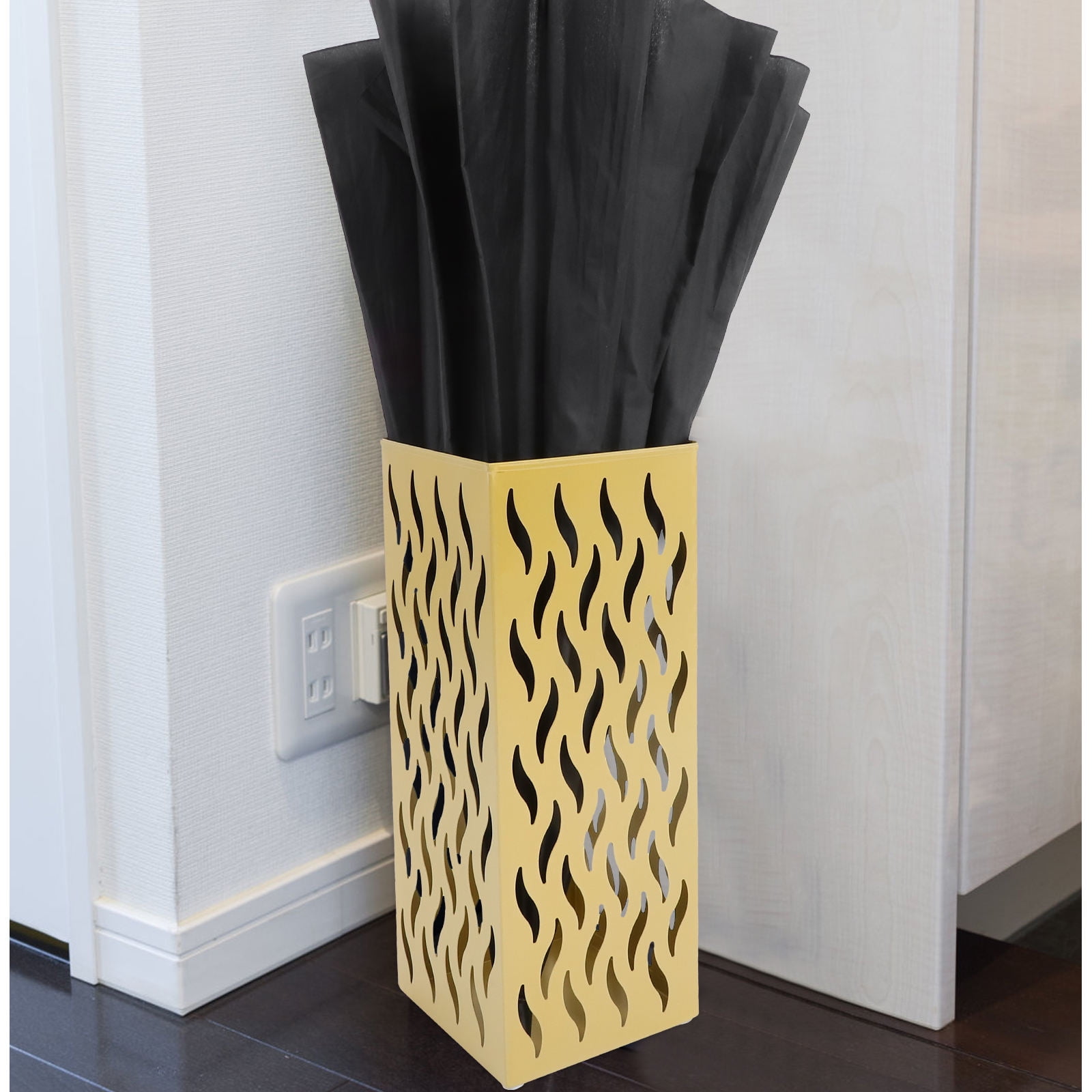 FRCOLOR  Umbrella Stands Modern Simple Metal Organizer for Entryway Golden