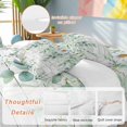 thumbnail image 2 of Queen 4 Piece Bedding Set Rustic Daisy Leaves on Wood Grain Soft Breathable Duvet Cover and Pillowcase,Watercolor Eucalyptus Leaf Duvet Cover Set Washable Bed Sheets for Bedroom Dormitory Guest Room, 2 of 9