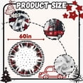 thumbnail image 7 of Christmas Round Tablecloth Red Truck Christmas Tablecloth 60 Inch Buffalo Plaid Xmas Tree Table Cover Snowflake Waterproof Wipeable Table Cloth for Kitchen Home Farmhouse Decoration Holiday Decor, 7 of 7