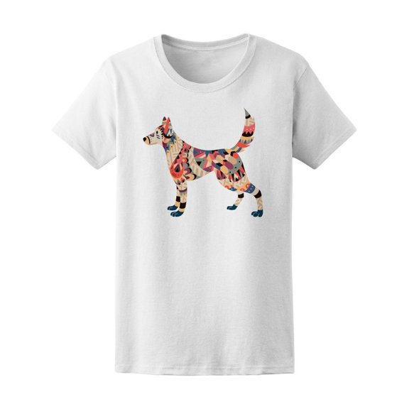 Colorful Dog In Tribal Style Tee Men's -Image by Shutterstock