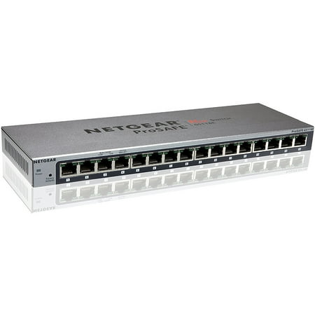 NETGEAR - 16-Port 10/100/1000 Mbps Gigabit Smart Managed Plus Switch - Gray