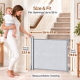 thumbnail image 3 of SPACEANY Baby Gate, Durable Retractable and Portable Easy To Use Safety Mesh Gate, for Stairs, Doorways, Hallways, Indoor and Outdoor, Ideal for Dogs, 33.5 Inch Tall (45 Inch rayWide, Gra'y), 3 of 9