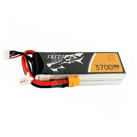 UPC: 0889551001007 | Tattu 3700mAh 45C 4S1P Lipo Battery Pack with XT60 Plug