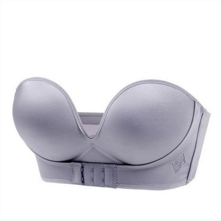 

UP TO 15% OFF! Women s Front Closure Invisible Bras Push Up Strapless Bra Demi Strapless Multiway Bra for Wedding Dresses Daily Dress
