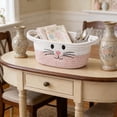thumbnail image 4 of TIELUTT Rangement à Poignée Tissée Pâques Mignon et Rangement pour Chat Rangement pour Rangement Quotidien et Agencement des Fêtes. Contenant de Préparation de Repas Contenant Articles pour la Maison Pot de Réserve Anti-Odeur Contenants de Rangement en Acrylique avec L, 4 of 4