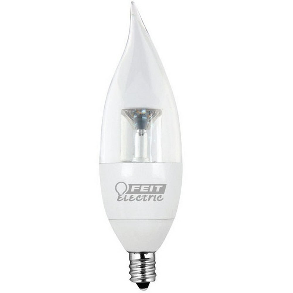 Feit Electric BPCFCDM40/LED/4 Flame Tip Chandelier LED Light Bulb, 4