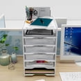 thumbnail image 4 of 7 Storage Compartments Vertical Wooden Desk Organizer Letter Tray Document Tray A4 Paper Tray for Home Office School, 4 of 5