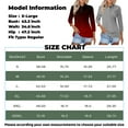 thumbnail image 2 of IYYVV Fall Shirts For Women 2024 Trendy 3/4 Length Sleeve Summer Tops Casual Flowy Vneck Women's Blouses & Button-Down Shirts Elbow Sleeves Solid Color Tshirts Clothes Blue S, 2 of 4
