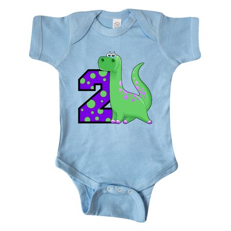 

Inktastic 2nd Birthday Dinosaur Gift Baby Boy Bodysuit