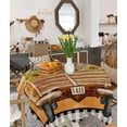thumbnail image 4 of Fall ThanksgivingPumpkins Square/Round Tablecloths 52x52,Buffalo Black Plaid Truck Squirrel Table Cloth Table Cover Indoor/Outdoor Tabletop Decor for Wedding Holiday Party Dinner Baby Shower, 4 of 7