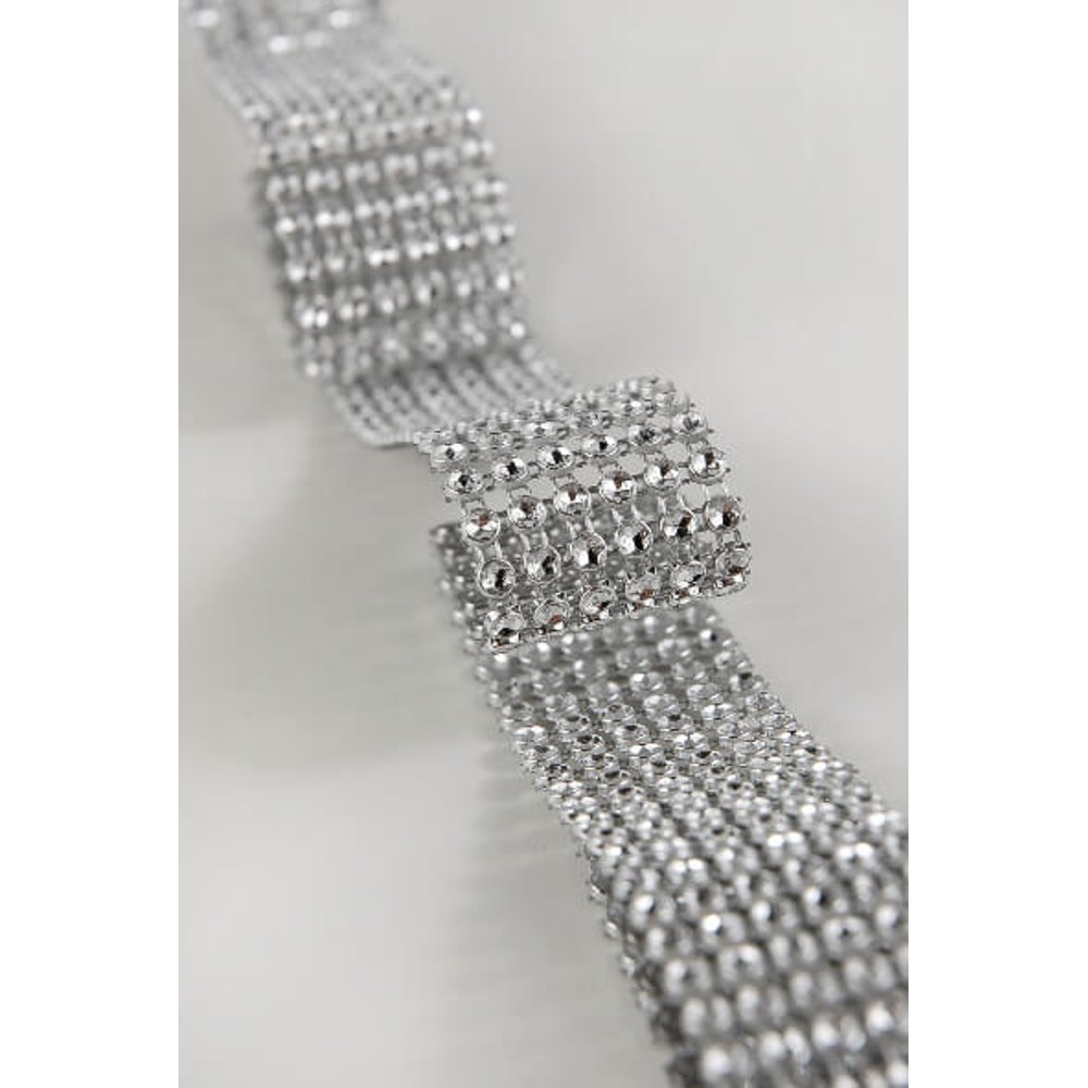 Diamond Mesh Wrap 6 Rows Rhinestone Ribbon 10ft Simulated Rhinestones