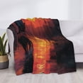 thumbnail image 4 of Salouo Sunset River Western Cowboy Print Throw Blanket Gifts for Women Men Soft Flannel Blanket for Home Living Room Decor Bedroom Blanket Gifts for Mom Dad -80"x60", 4 of 7