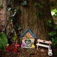 thumbnail image 4 of Joernso Fairy Door Engraved Scene Layout Boxwood Creative Yard Art Sculpture Elf Door for Outdoor, 4 of 8