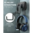 thumbnail image 4 of MoKo Game Controller Holder, Dual Gamepad & Headsets Wall Mount Stand for Xbox One, PS4, PS5, Switch Game Accessories, Black, 4 of 8