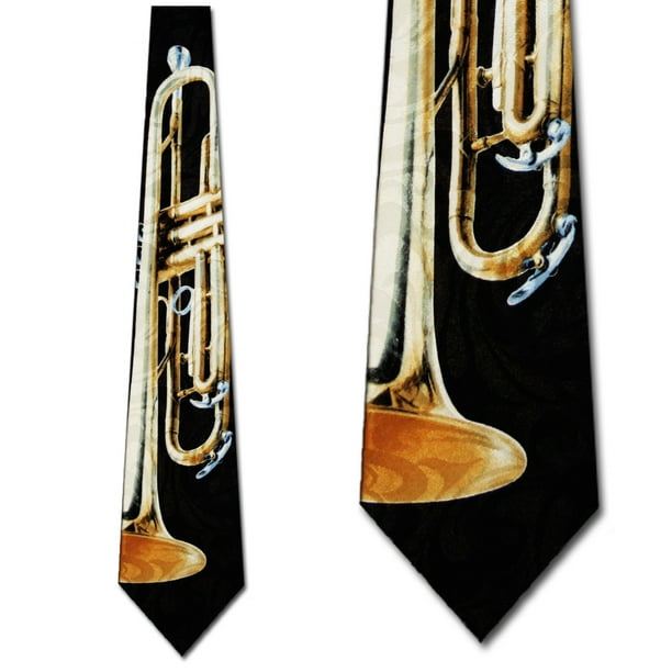 Steven Harris Giant Trumpet (Black) Necktie Mens Tie