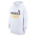 thumbnail image 2 of Women's G-III 4Her by Carl Banks  White San Diego Padres Team Fleece Pullover Hoodie, 2 of 3