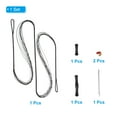 thumbnail image 3 of 12 Strands Bow String Replacement with 2 Nock Points Bowstring Finger Guards for AMO 54", Black, 3 of 6