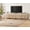 Beige, variant on 126" Long Modern Reeded TV Stand with Doors, Entertainment Center with Shelf, Wooden TV Console with Drawers for Living Room