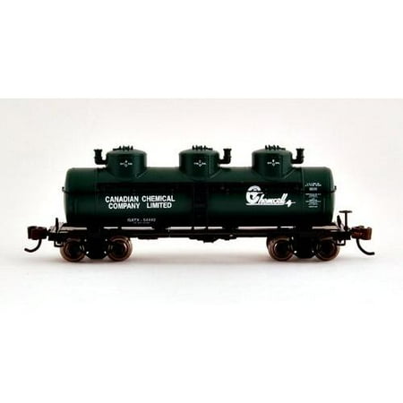 Three Dome Tank Car - Bachmann N Scale Train Three Dome Tank Car Chemcell 17152