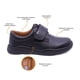 thumbnail image 2 of Zapato escolar Audaz para niño de piel en negro Pilatus con tira de contacto, 2 of 5